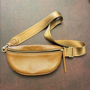 Quince Tan Leather Crossbody Bag
